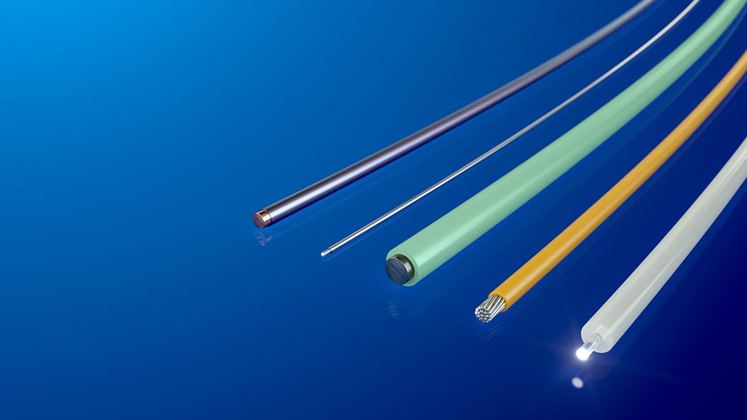 Various application areas as medical guide wires, electrodes or light guides