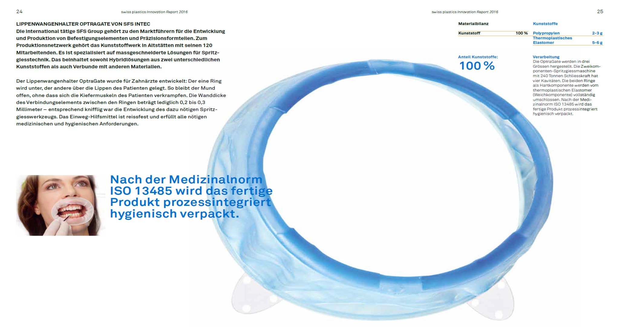 Lippenwangenhalter Optragate von SFS INTEC - 100% aus Kunststoff